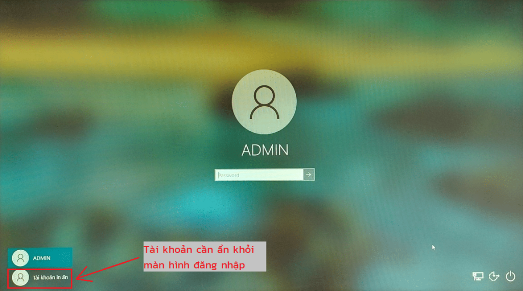 Tạo user ẩn không hiển thị khi đăng nhập