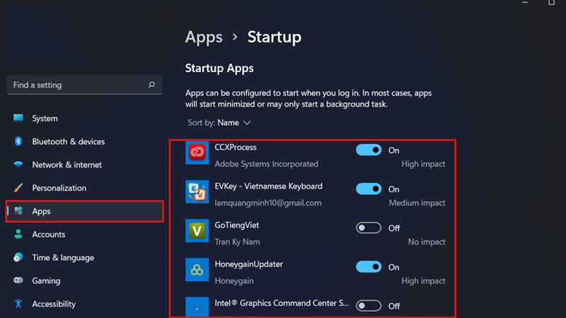 Tắt ứng dụng khởi động cùng Windows