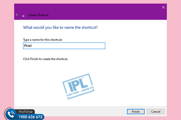 Tạo shortcut máy in Windows 10