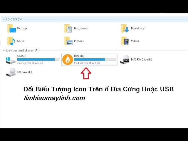 Thay đổi biểu tượng ổ đĩa qua phần mềm