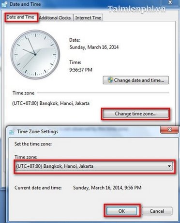 Cập nhật giờ qua internet